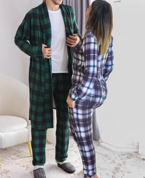 Pyjama 2 pièces soft homme vert foncé COTTAGE