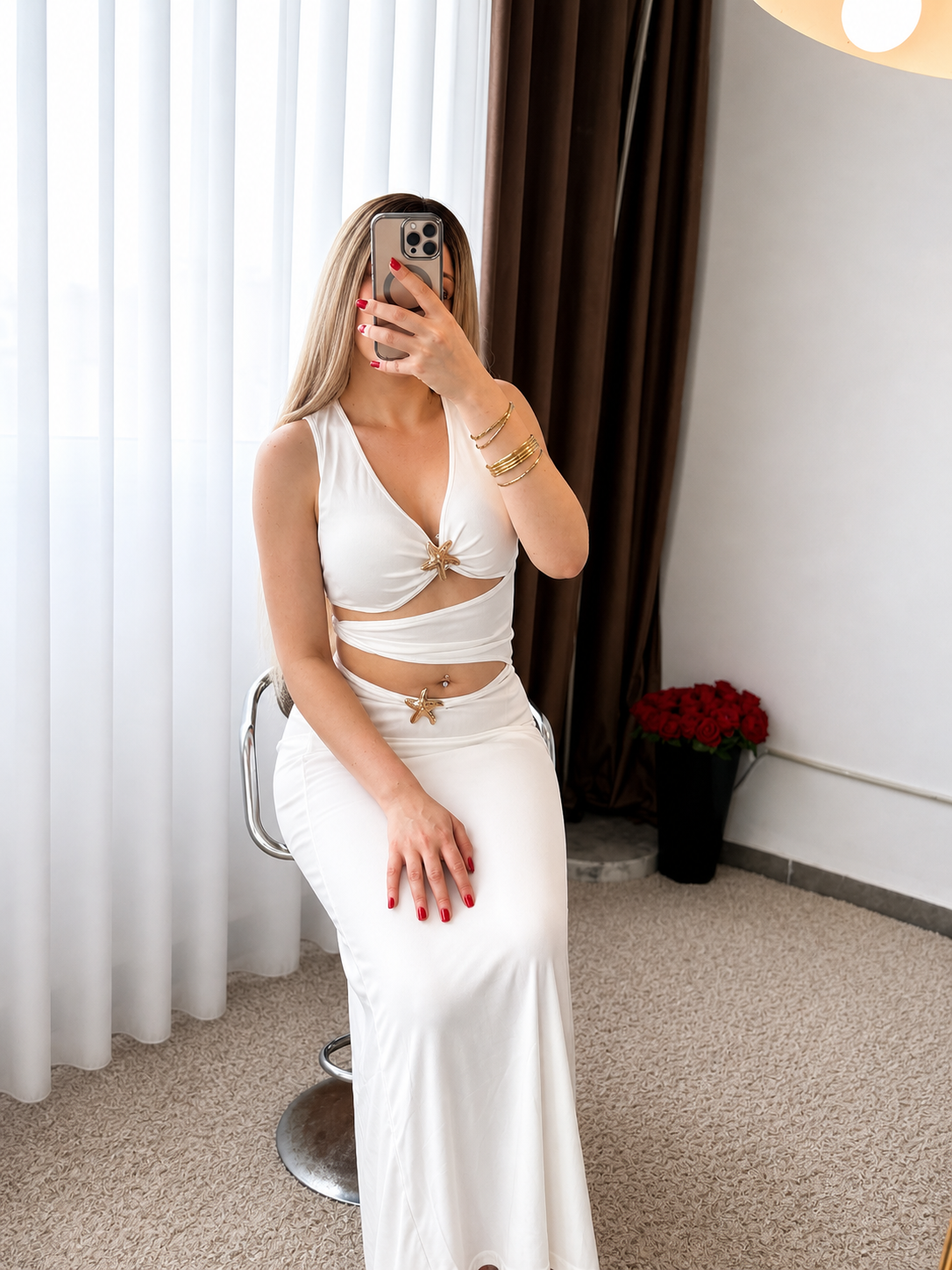 robe de plage blanc MIVAN