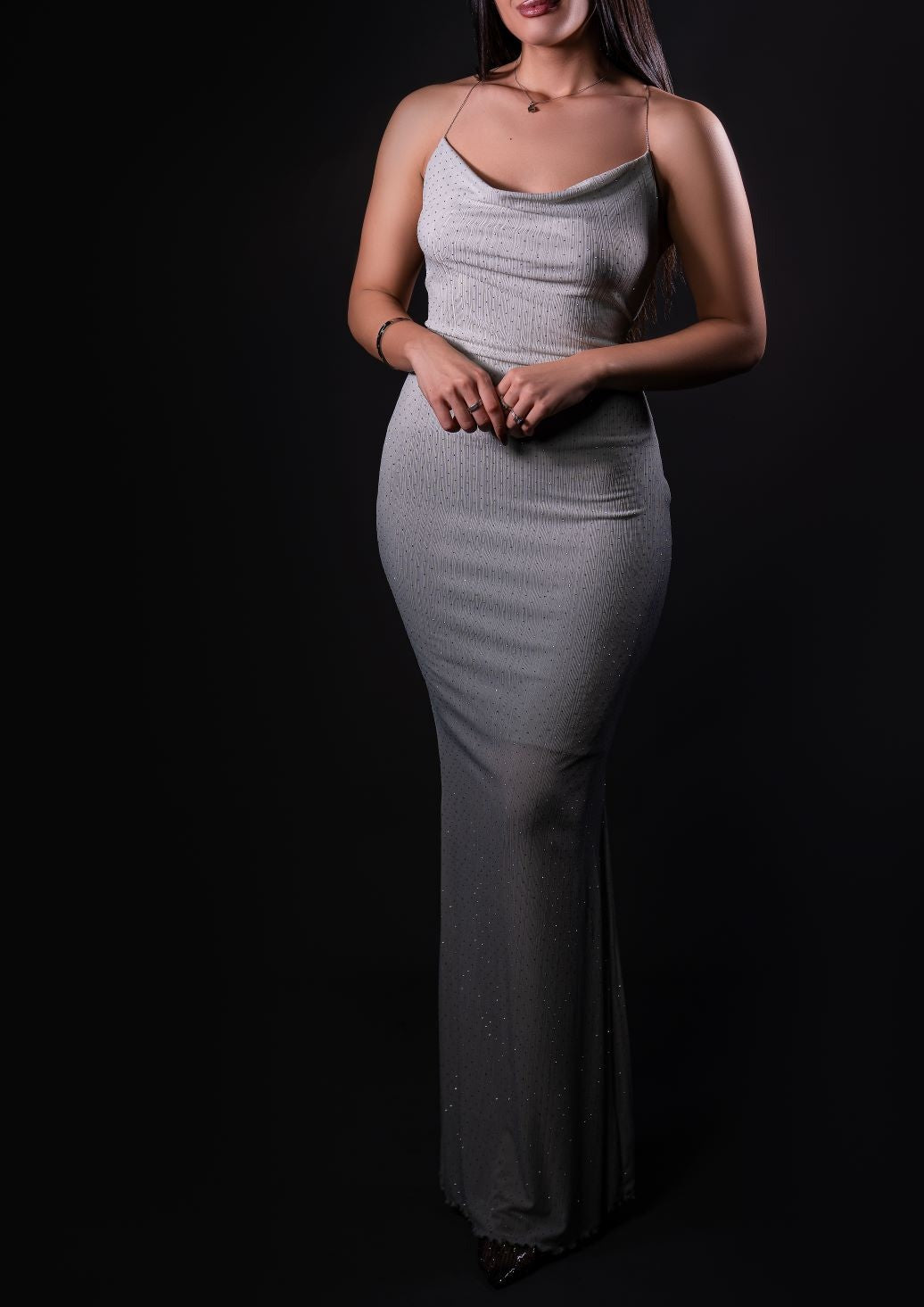 Robe nuisette glamour grise ILY