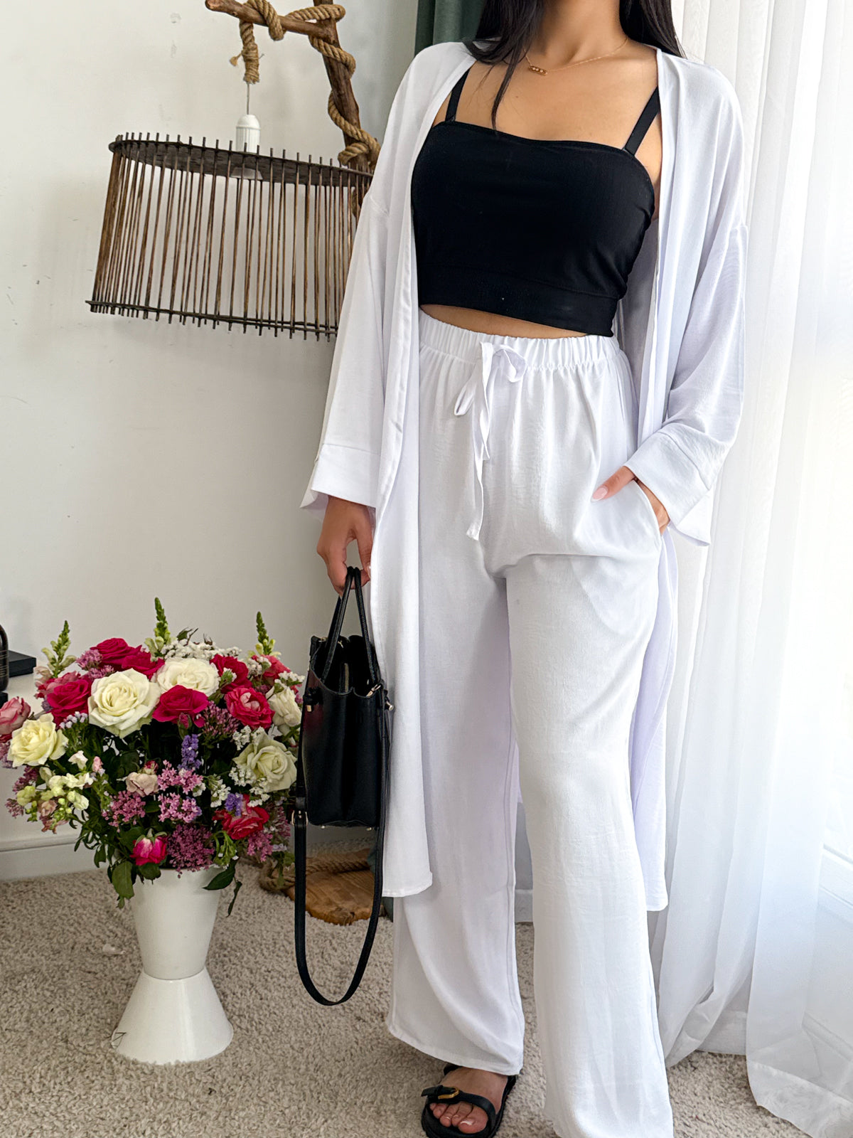 Ensemble 2 pièces pantalon blanc VIGO