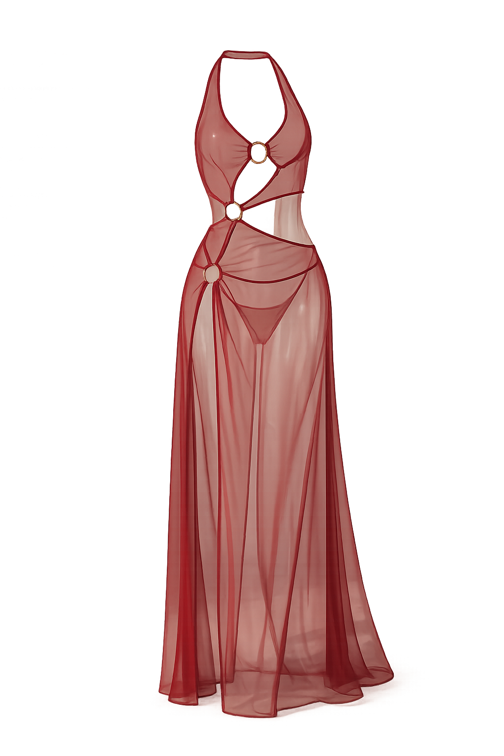 robe de plage rouge RALINE