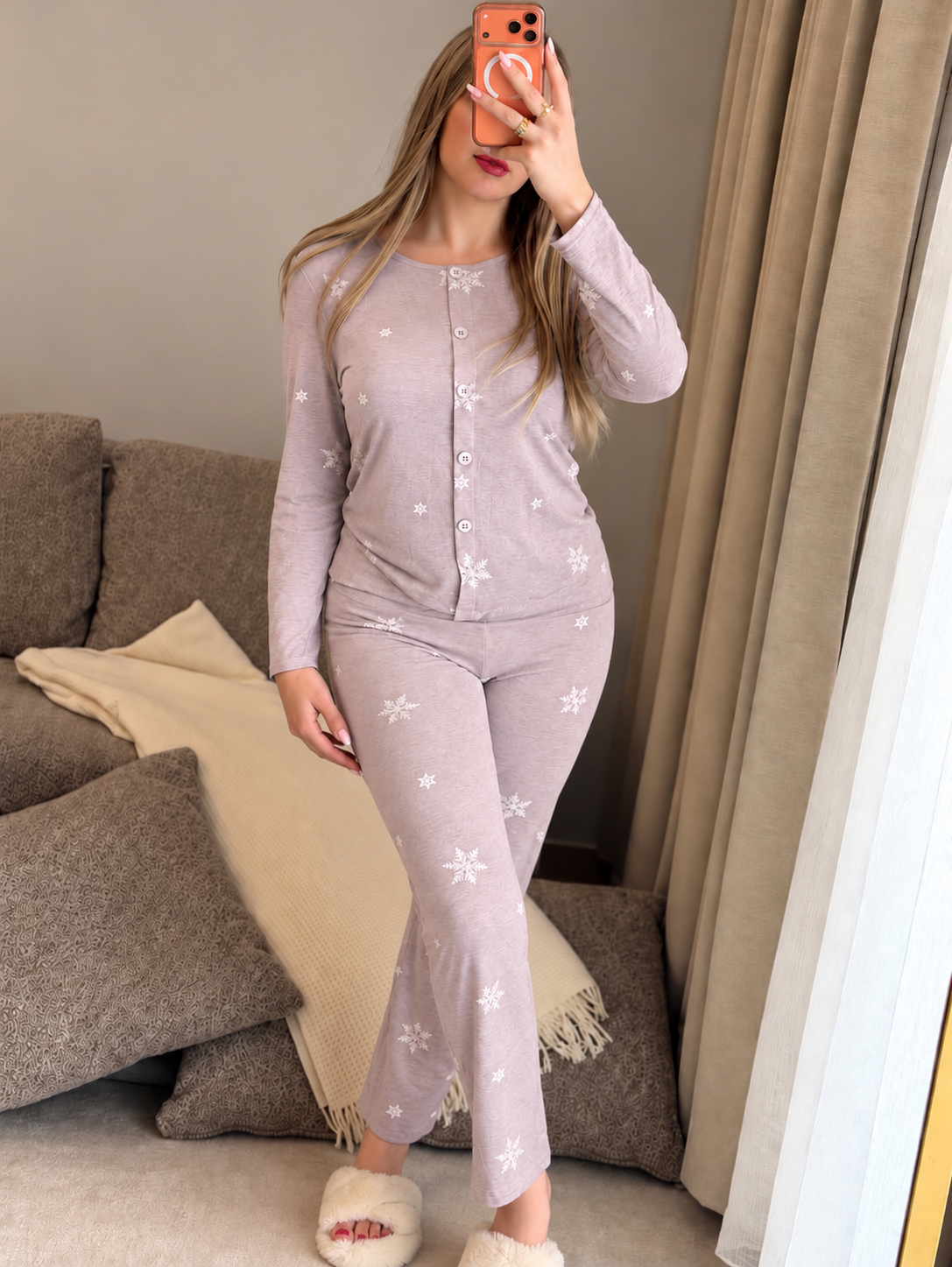 Pyjama manche long bois de rose TRESSA
