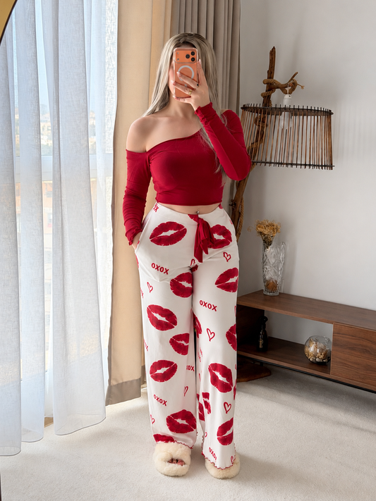 Ensemble pantalon rouge XOXO