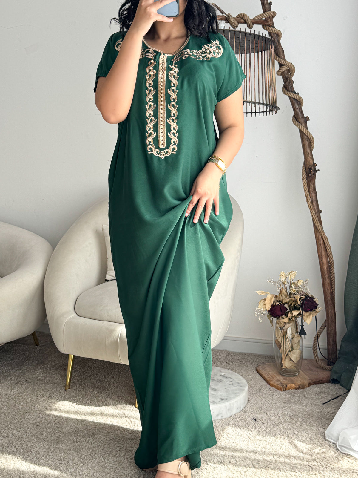 Jebba unie vert foncé BUSHRA