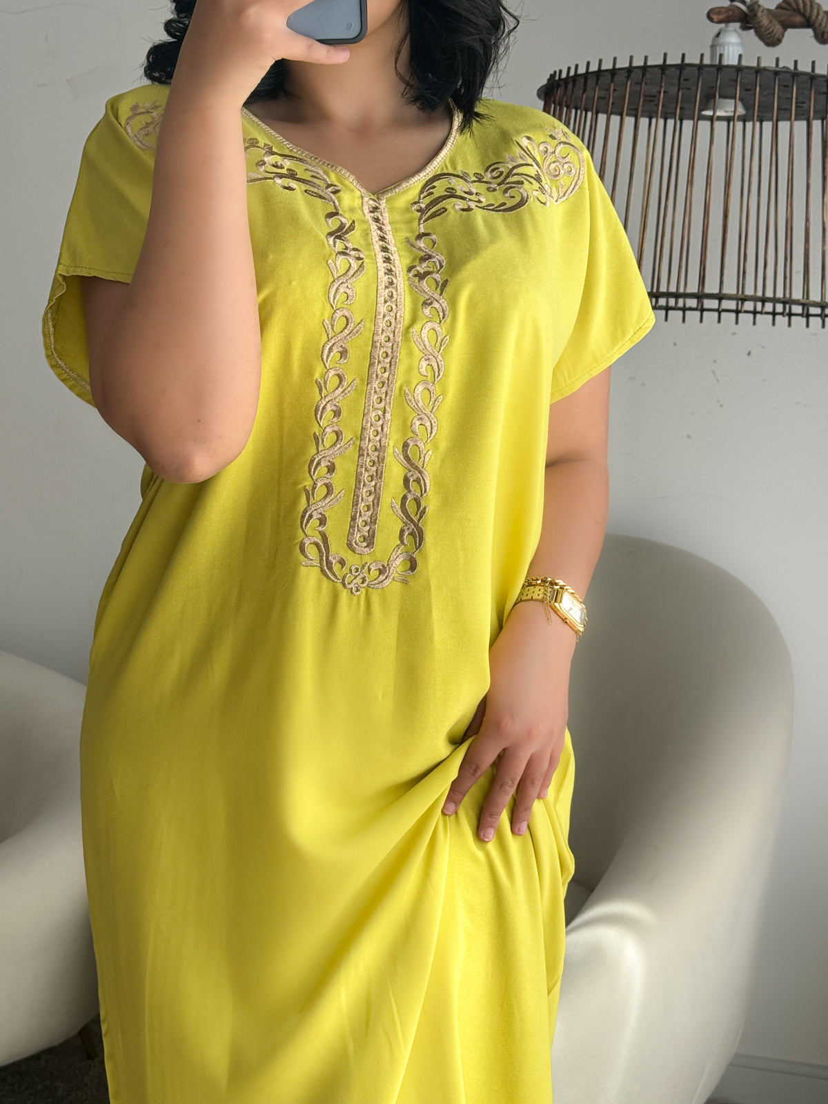 Jebba unie vert pistache BUSHRA