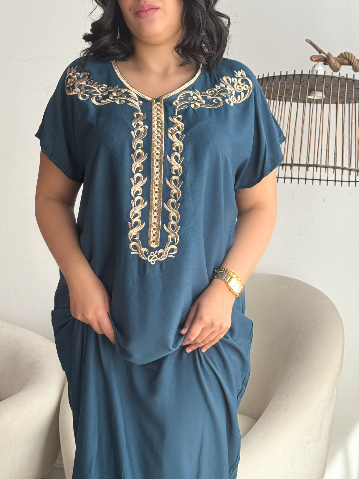 Jebba unie bleu vert BUSHRA