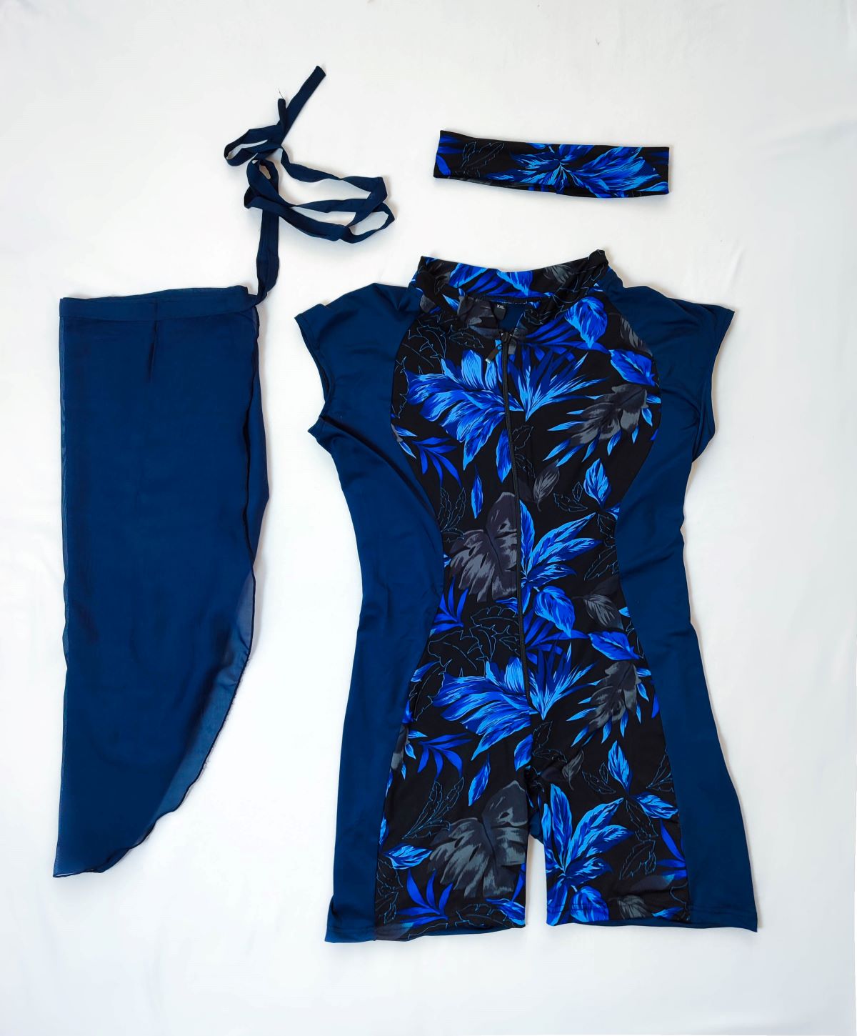 Maillot de bain 2 pièces combi bleu a motif bleu AZURE