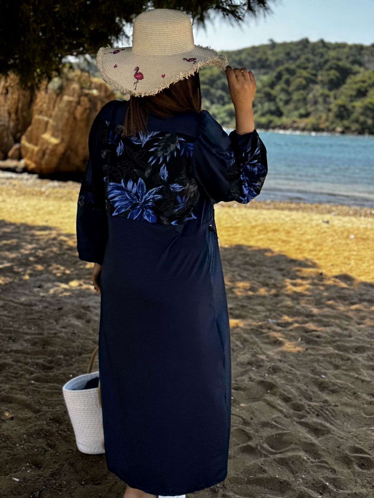 Burkini 3 pièces bleu à motif bleu TESSA
