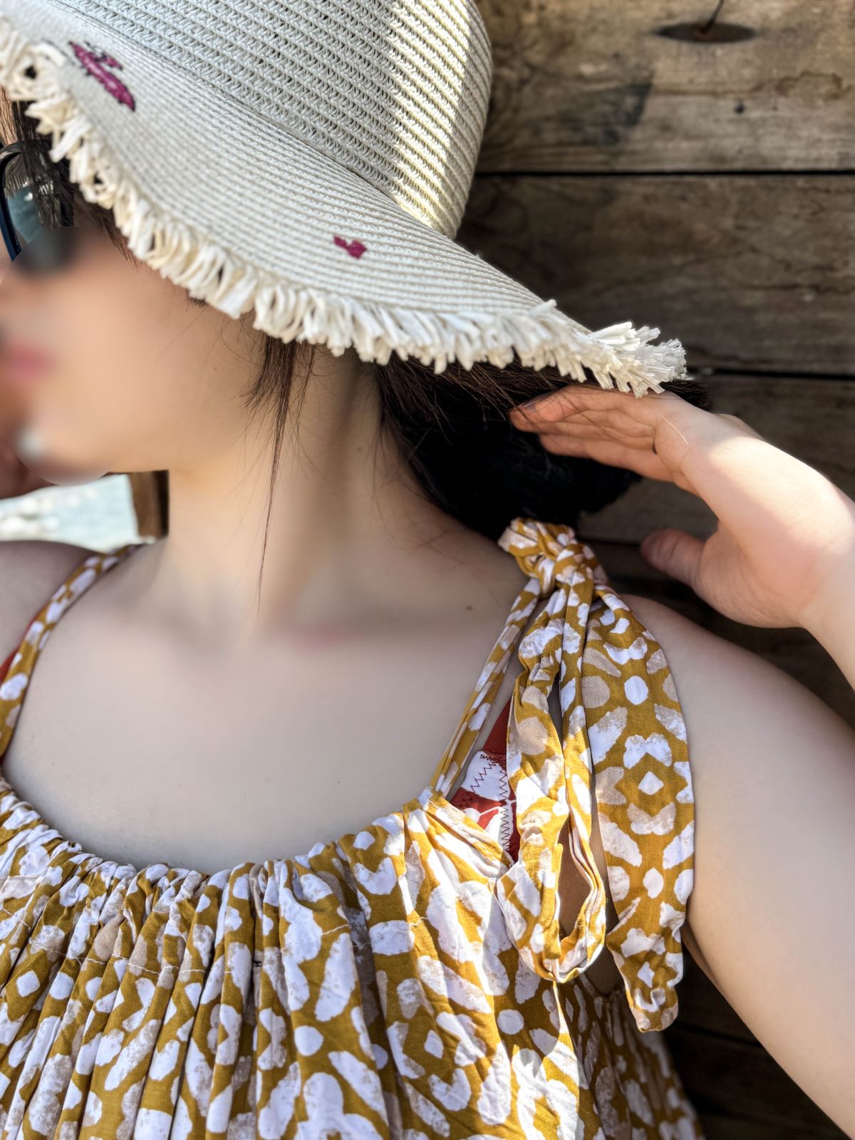 robe de plage jaune imprimée Pearl