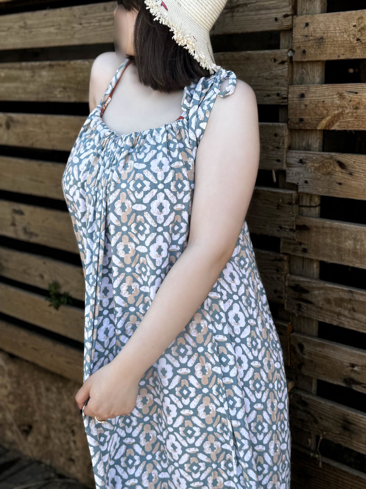 robe de plage vert imprimée Pearl