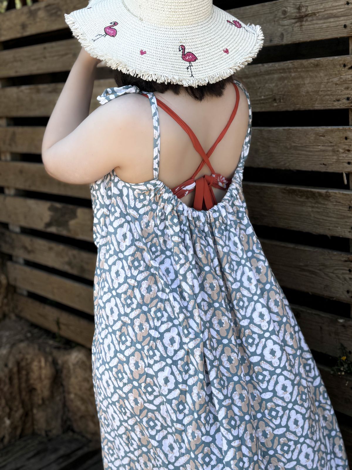 robe de plage vert imprimée Pearl