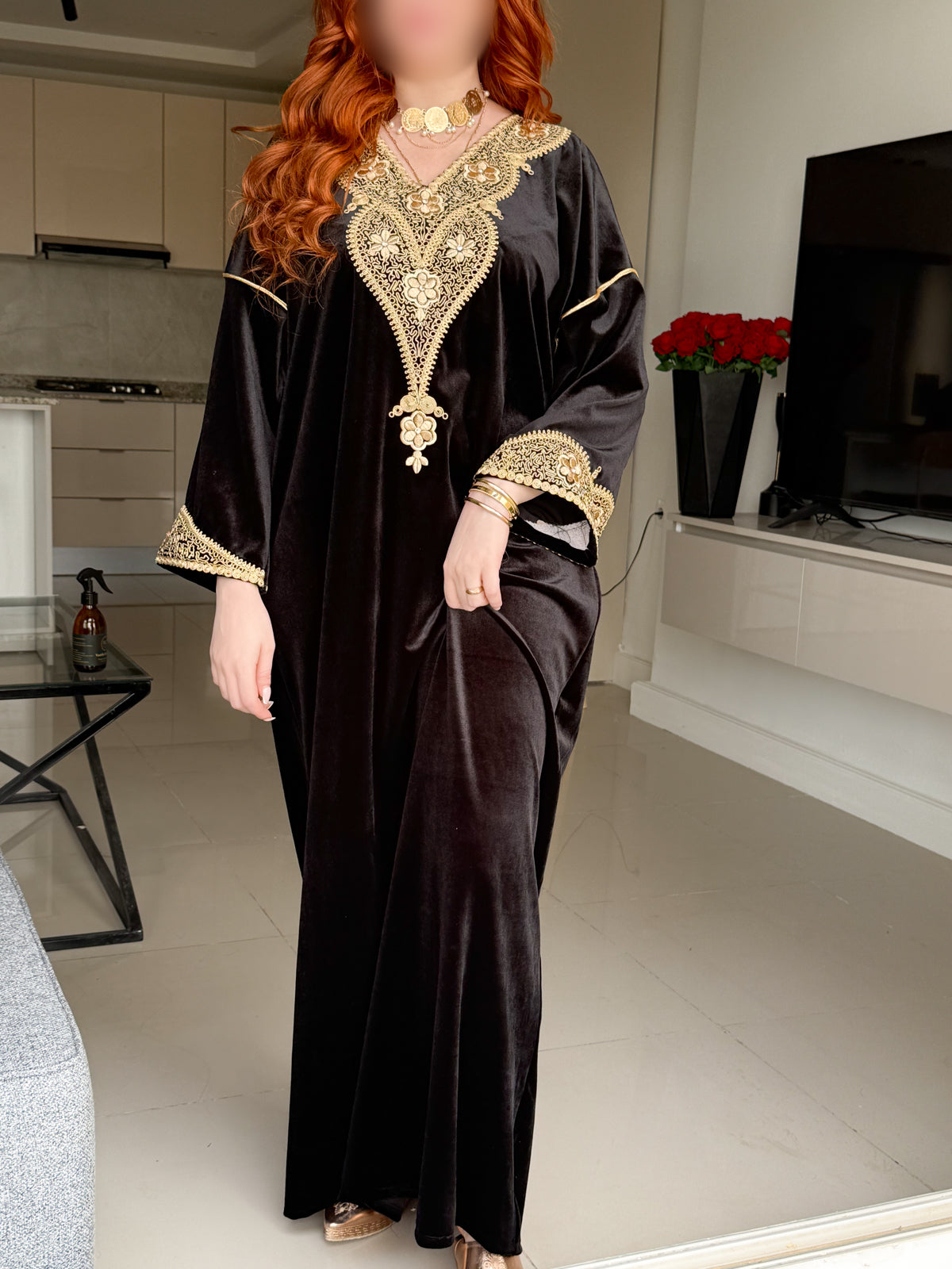 Jebba velours noir galon WASILA