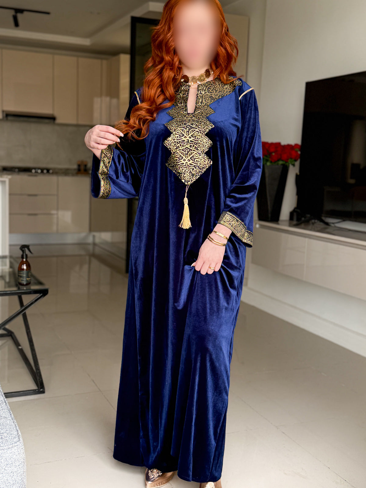 Jebba velours bleu nuit LAMIA