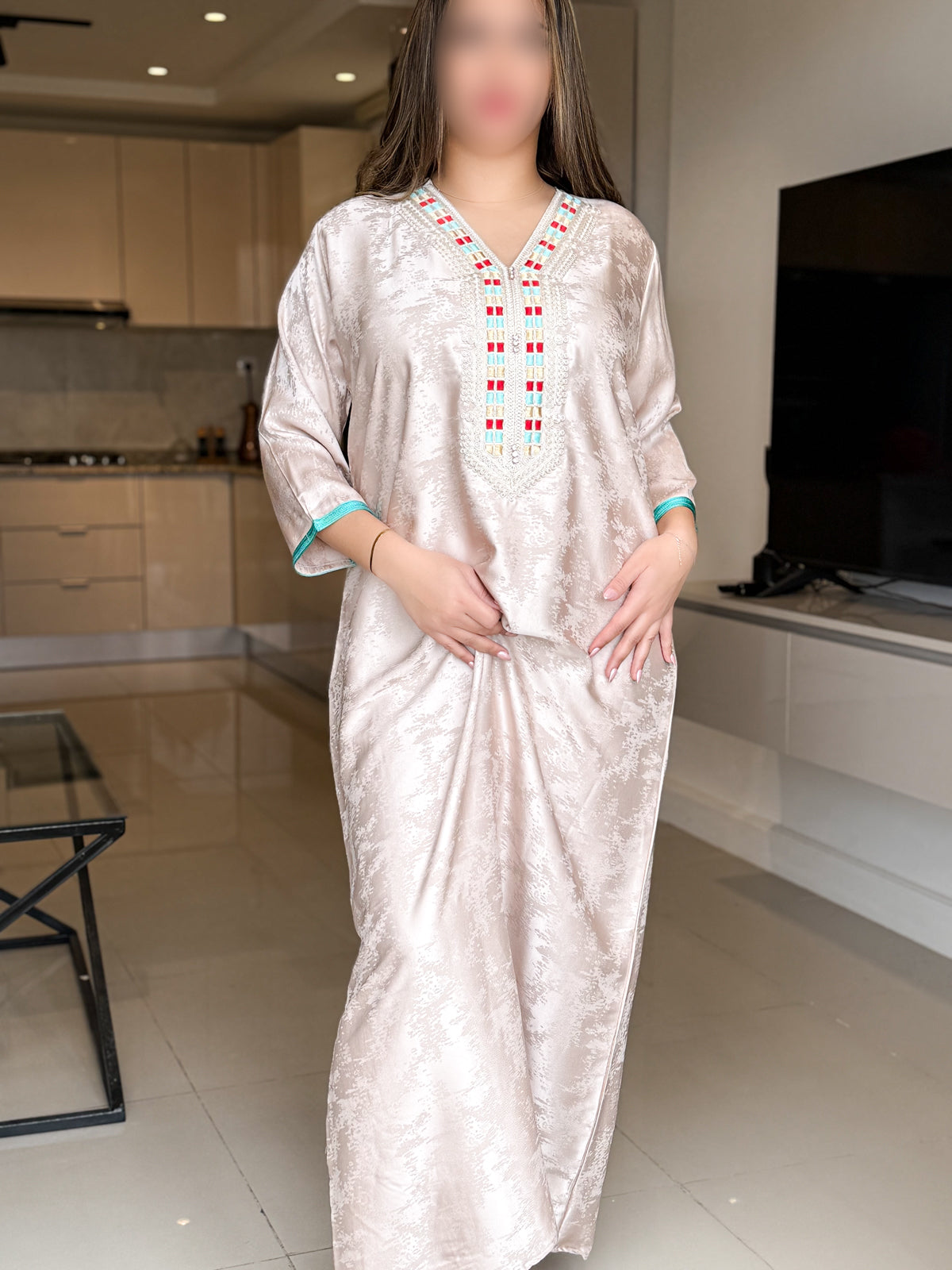 Jebba unie bois de rose galon rose JIMA