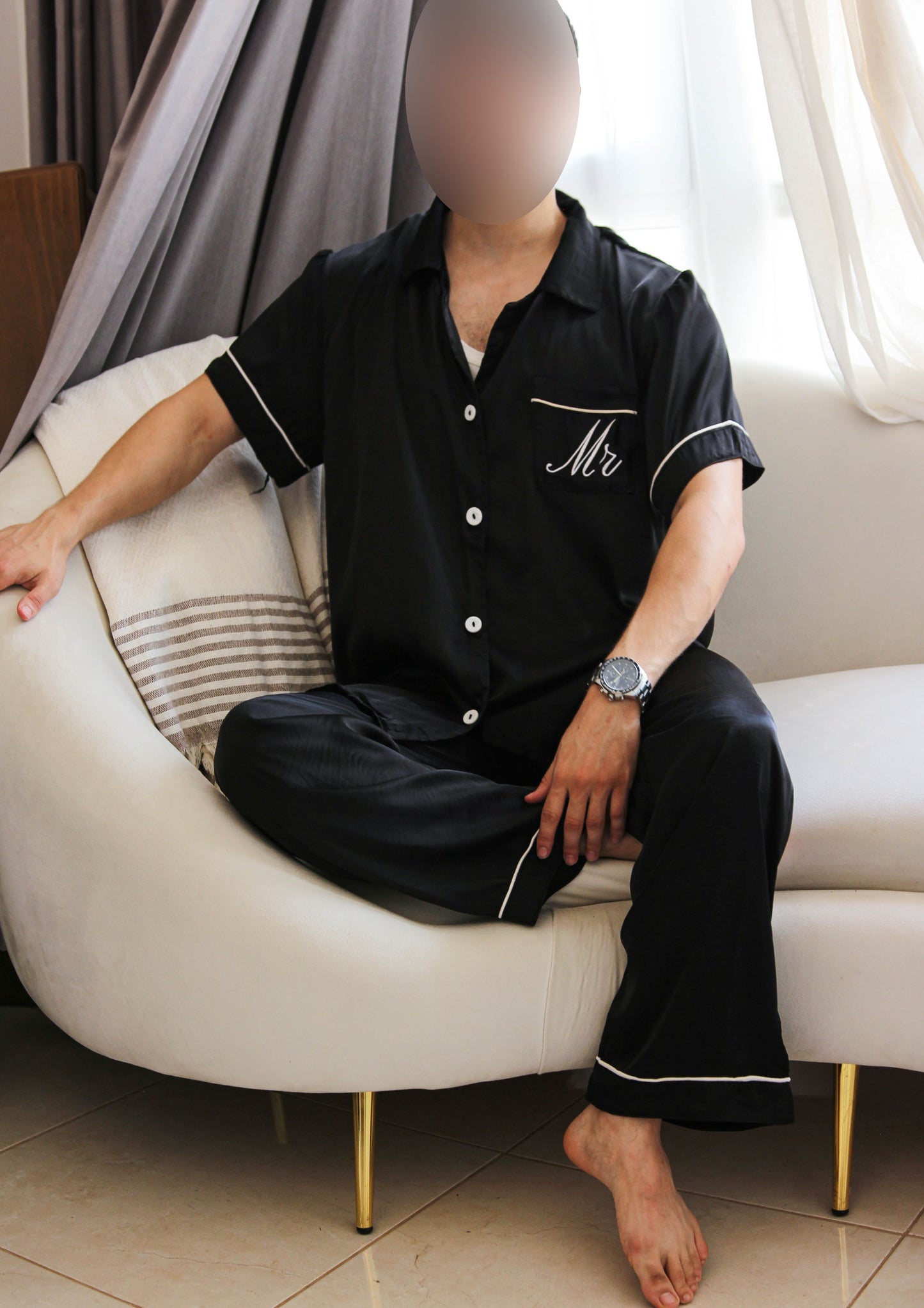 Pyjama noir HOMME CUPIDON