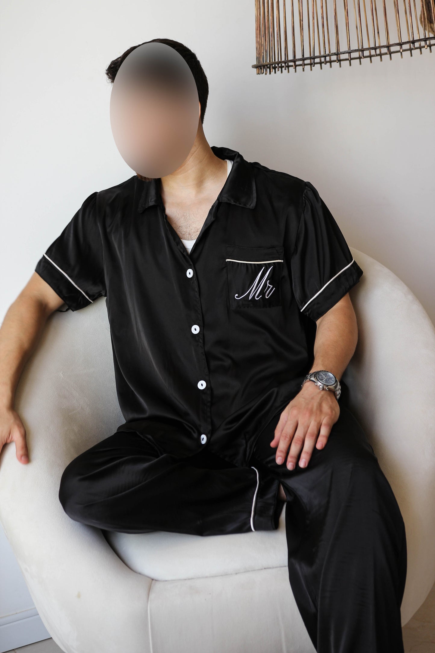 Pyjama noir HOMME CUPIDON