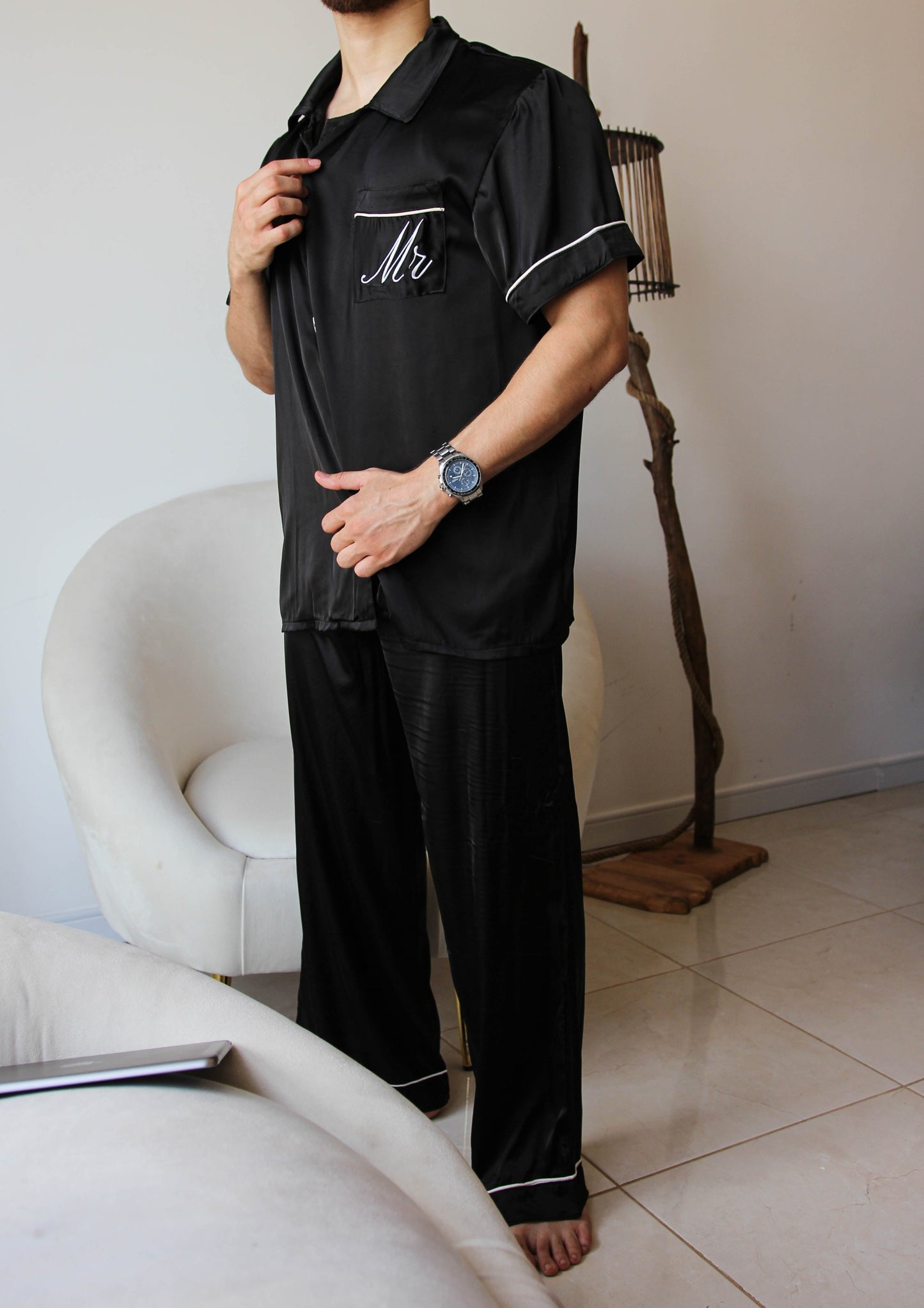 Pyjama noir HOMME CUPIDON