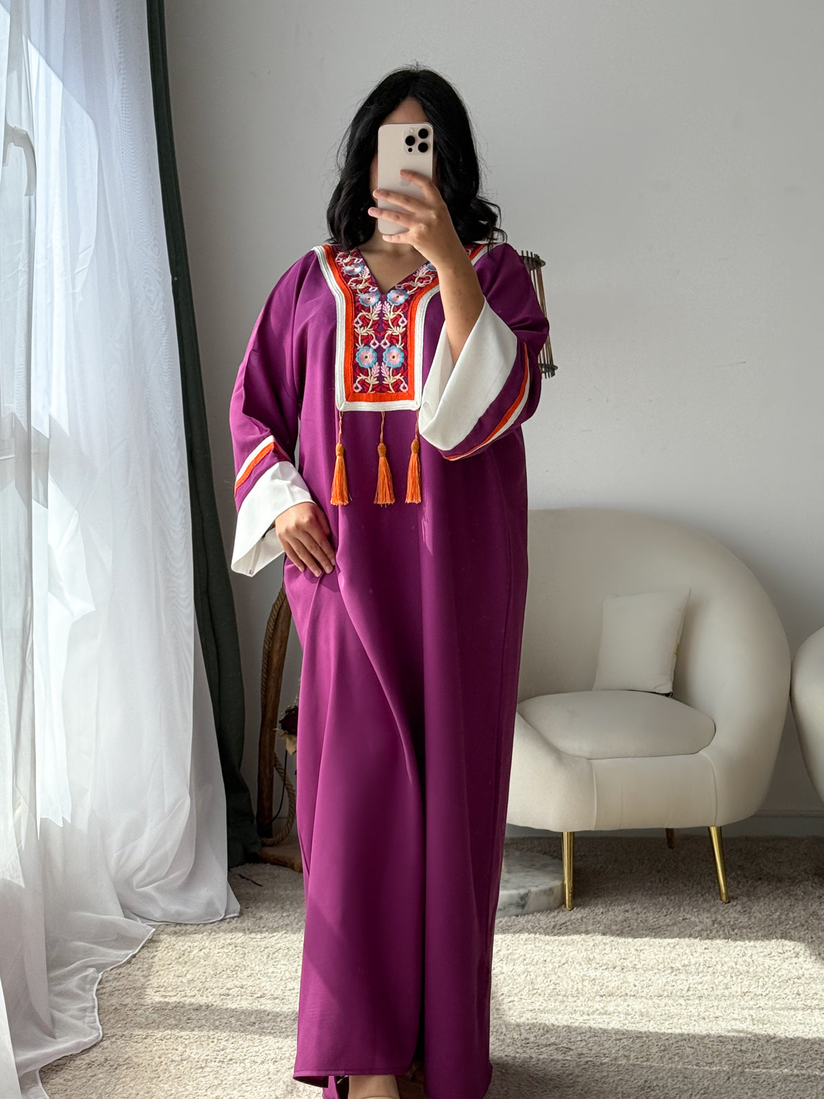 Robe d'hôtesse violet FLORA