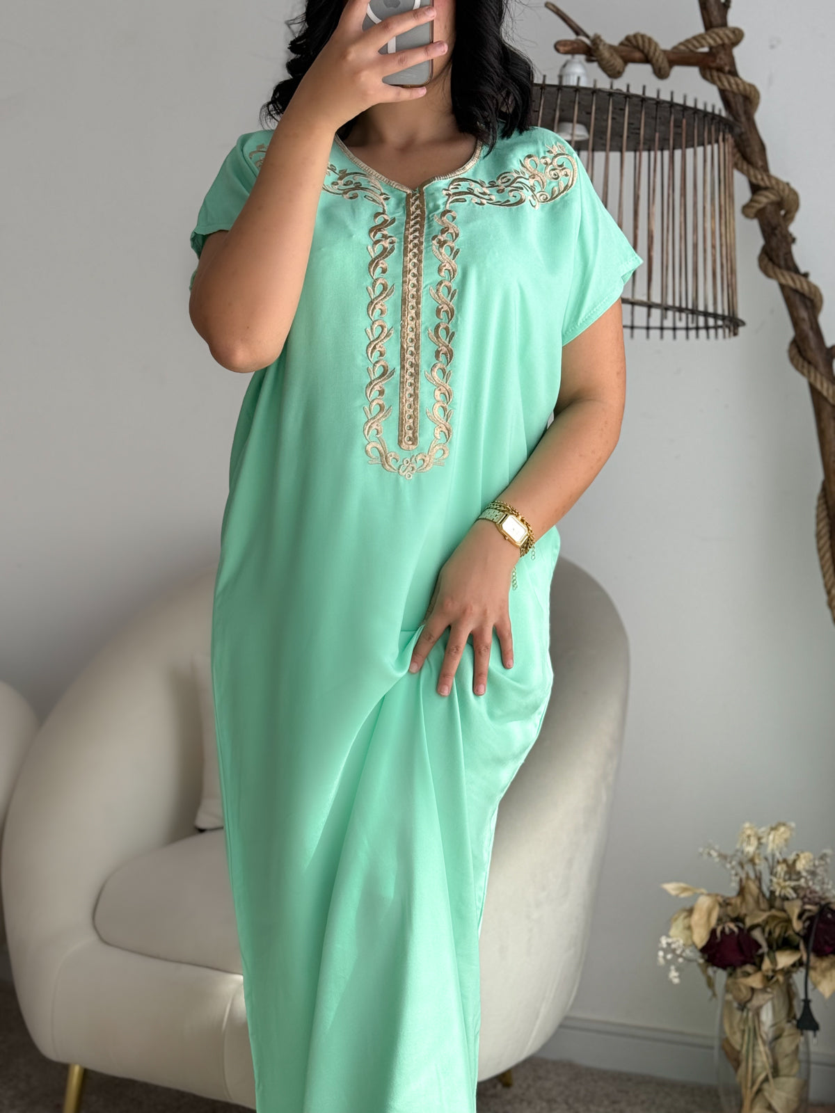 Jebba unie vert turquoise BUSHRA