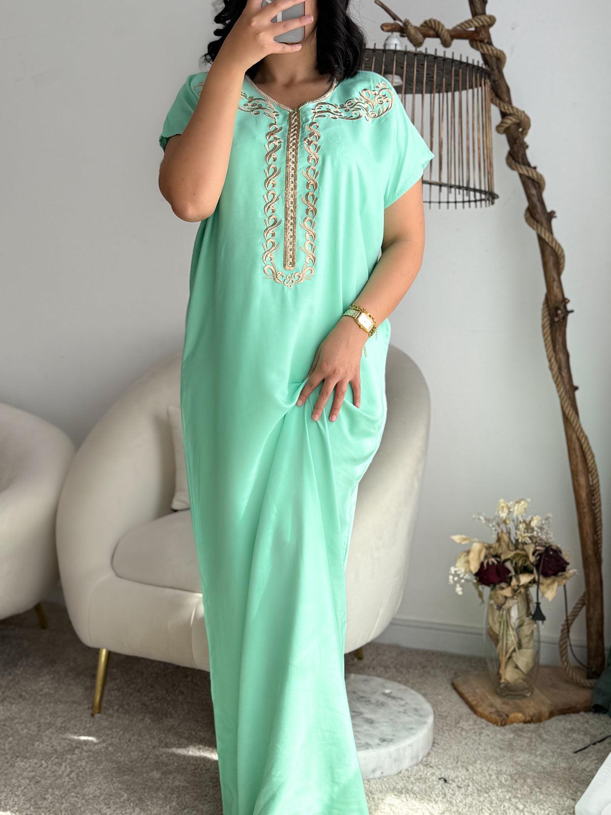 Jebba unie vert turquoise BUSHRA