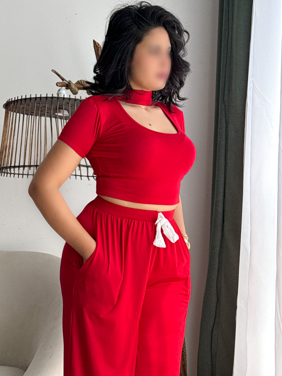 Pyjama demi manche rouge GASP