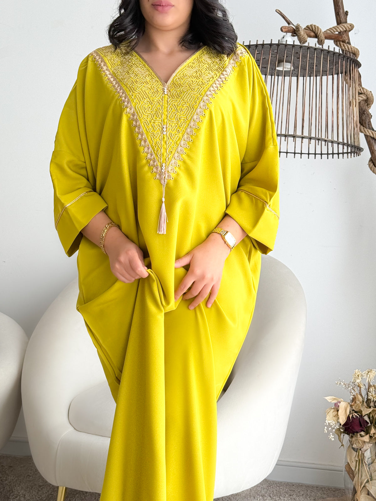 Jebba unie vert pistache a rayures MANAL