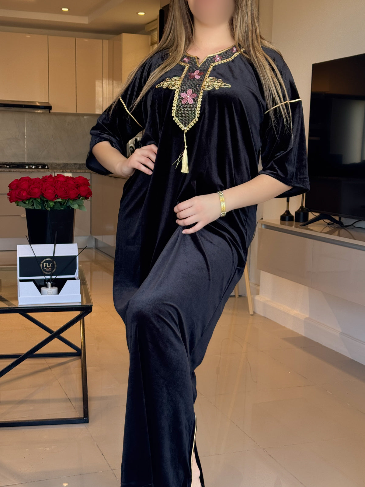 Jebba velours noir brillants SAINA