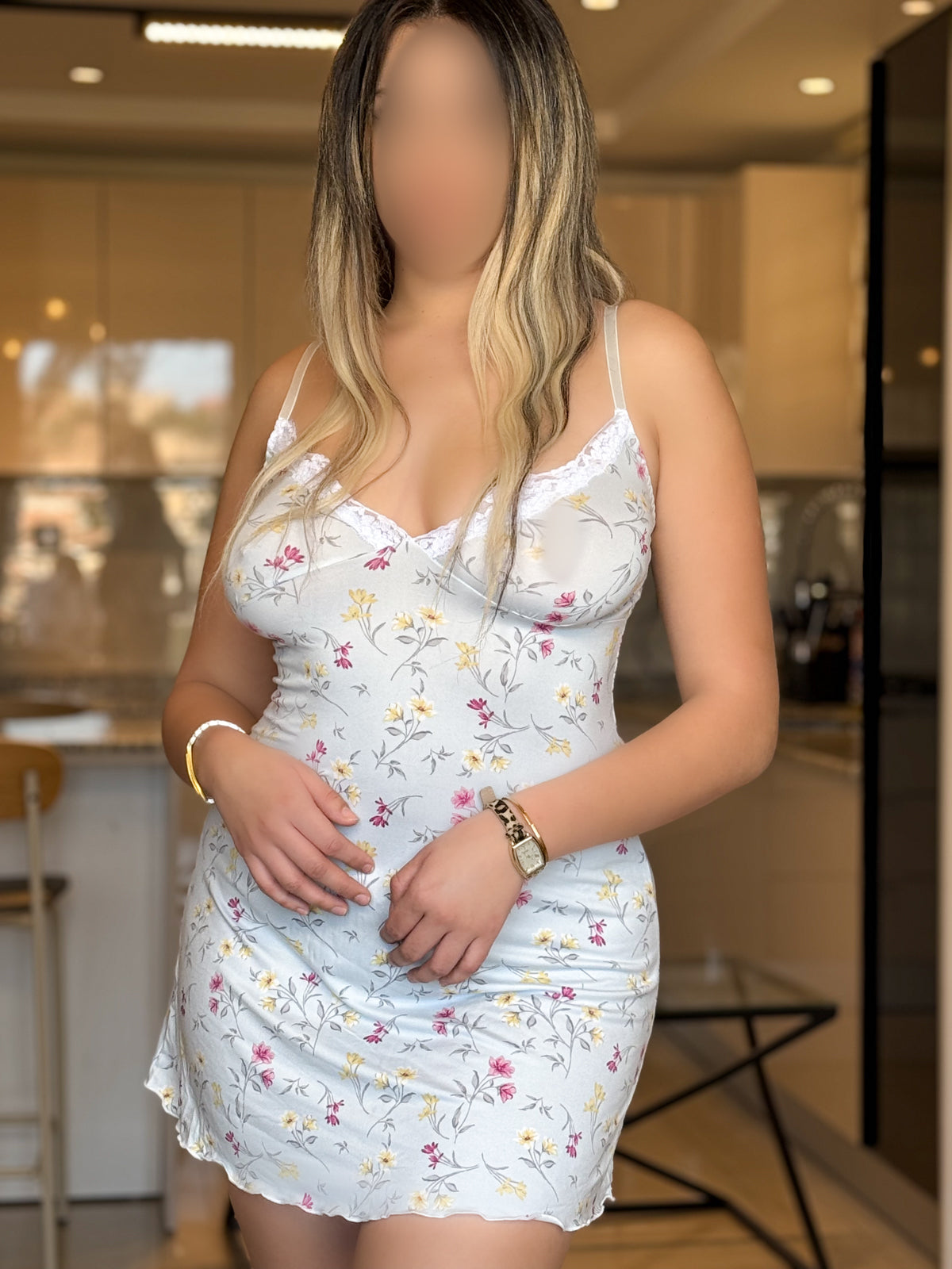 Nuisette bleu a fleur multi SUITA