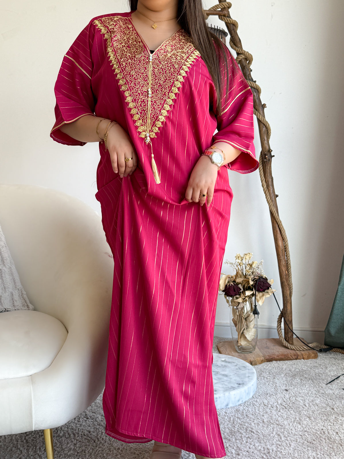 Jebba unie rose Fushia a rayures MANAL