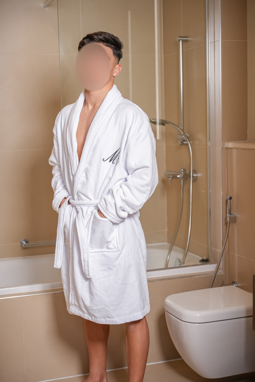 Sortie de bain homme blanc SULTAN