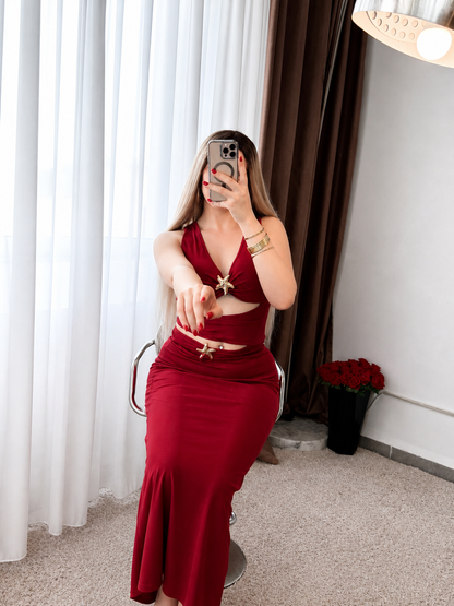 robe de plage bordeaux MIVAN