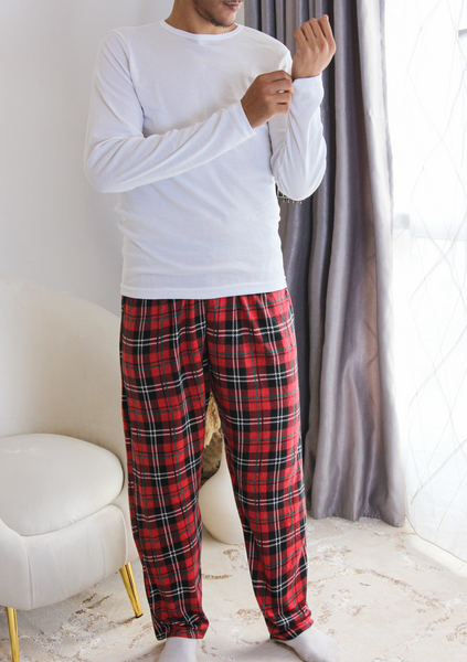 Pyjama 2 pièces soft homme rouge PUDDLE