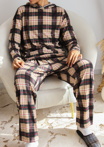 Pyjama capuche soft homme marron RIVERLAND