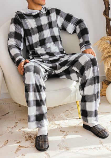 Pyjama capuche soft homme noir RIVERLAND