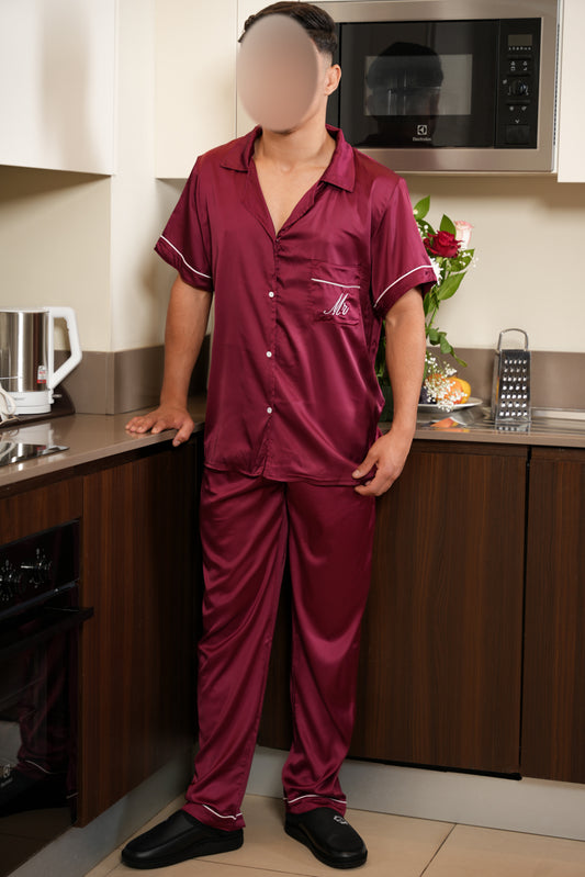 Pyjama bordeaux HOMME CUPIDON