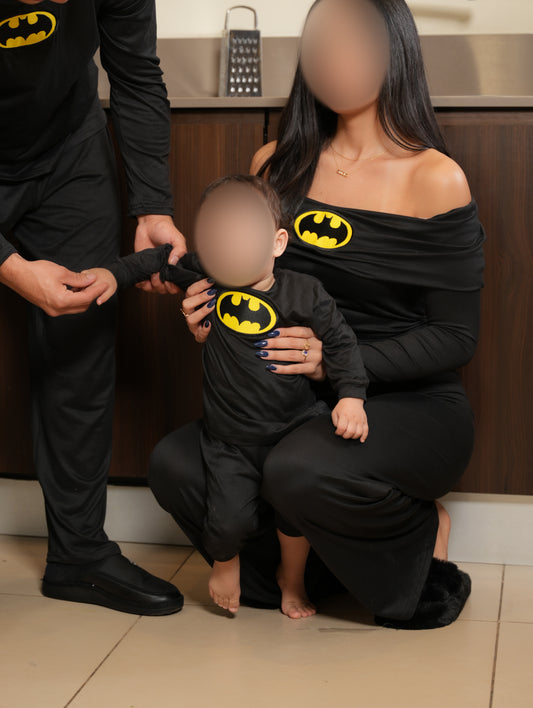 Pyjama batman famille 3 pieces (maman,papa,enfant)