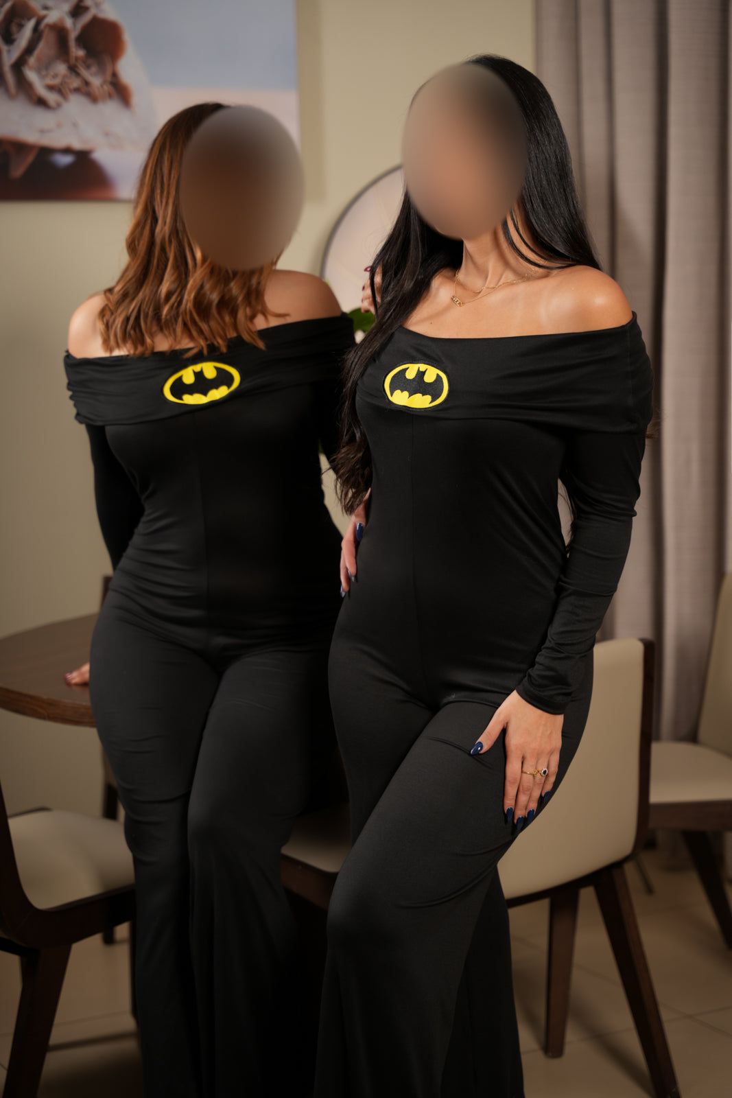 Combinaison femme noir BATMAN