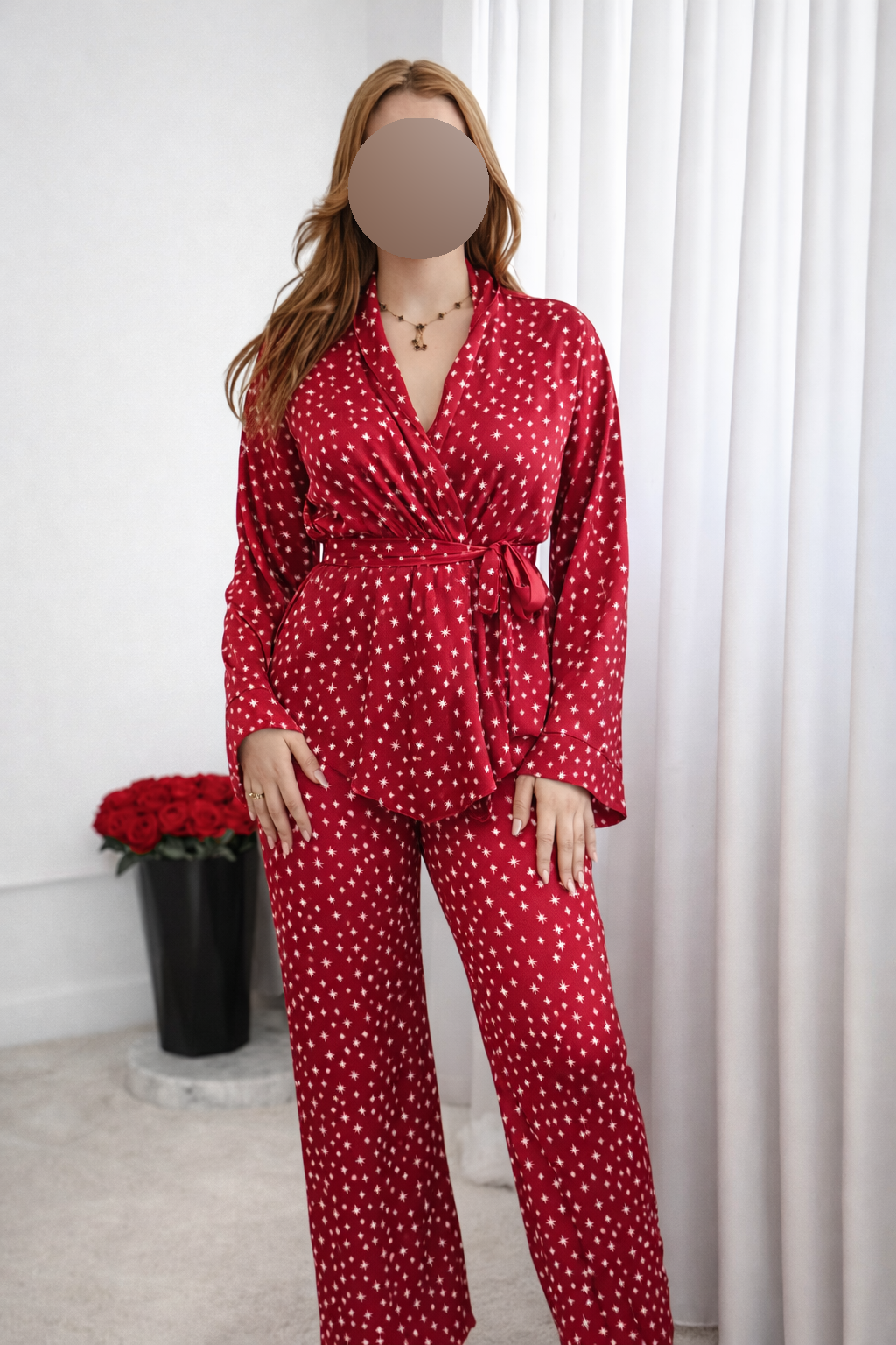 Ensemble 2 pièces motif STAR rouge ELMAS