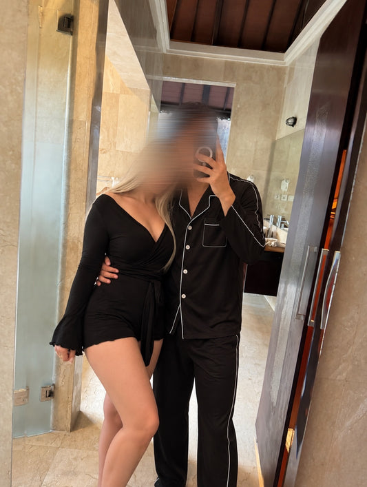 Deux ensembles couple (pyjama homme/Combi femme)