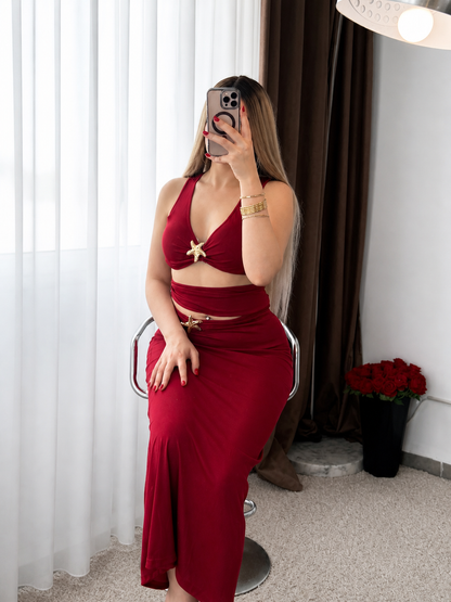 robe de plage bordeaux MIVAN