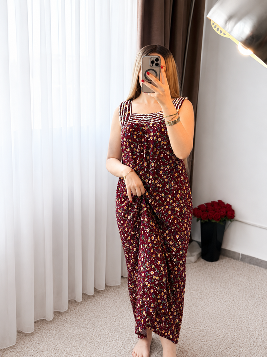 Jebba motifs multi fond jaune fleur bordeaux SAFILA