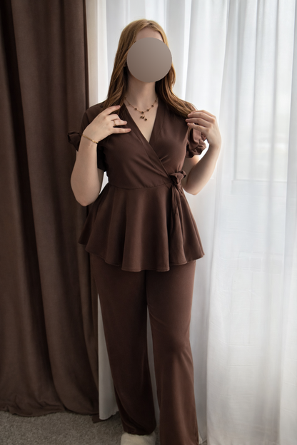 Ensemble cache-coeur marron MIRNA