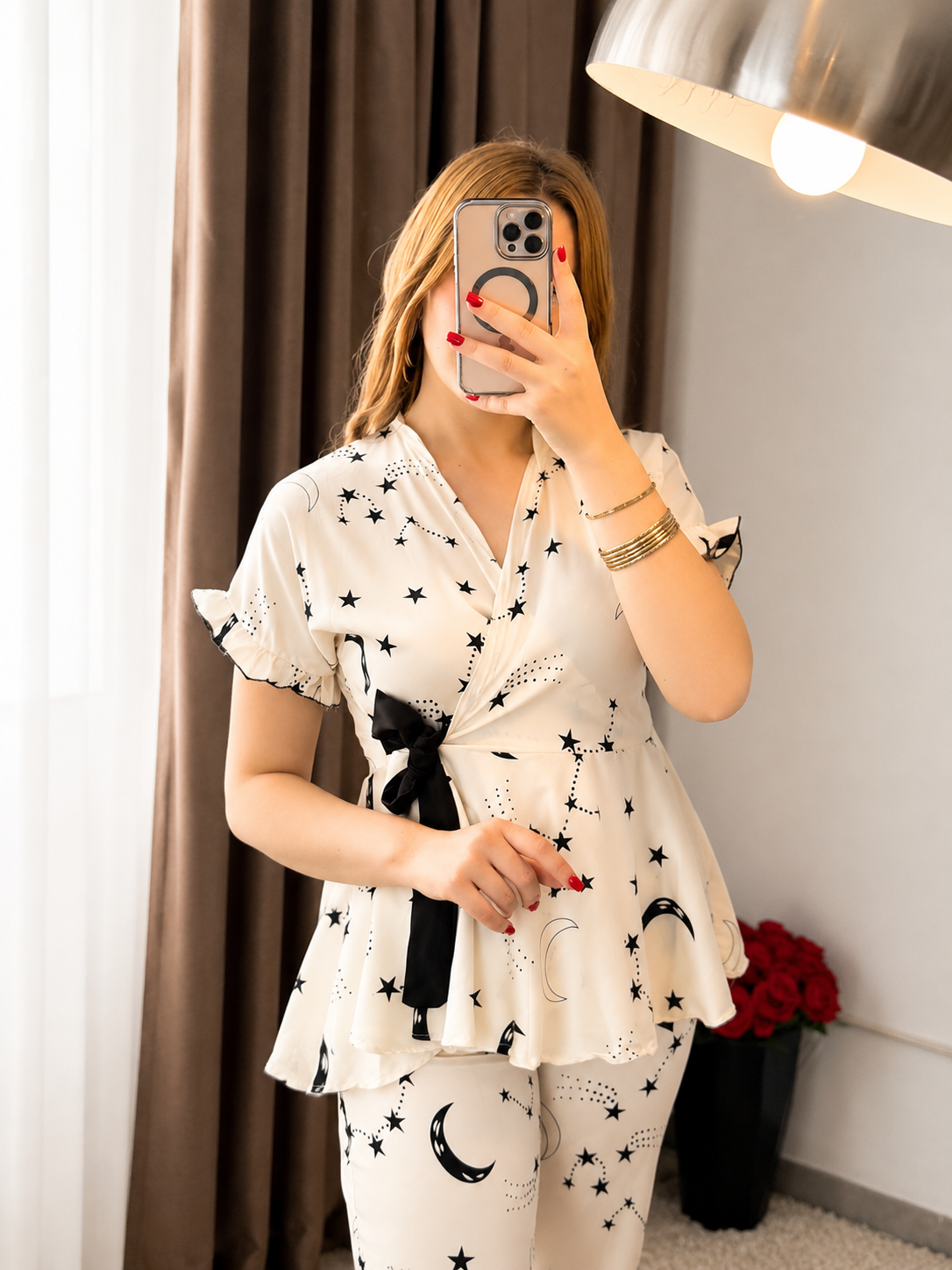 Ensemble cache-coeur blanc a motif Etoile MARTA