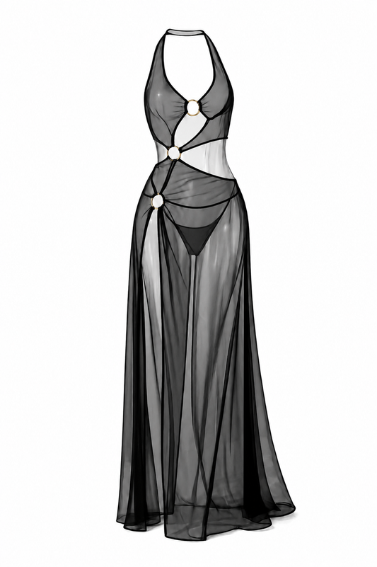 robe de plage noir RALINE