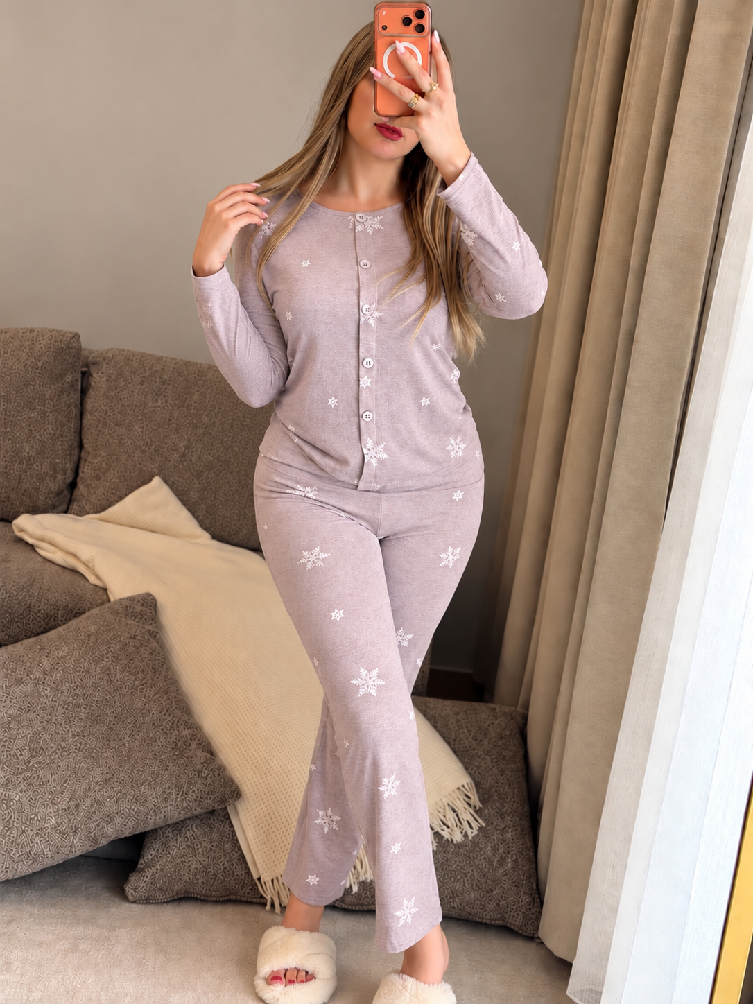Pyjama manche long bois de rose TRESSA