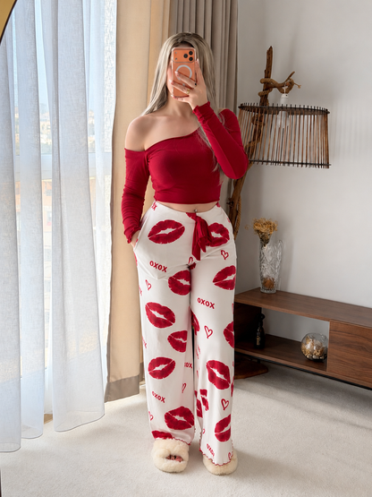 Ensemble pantalon rouge XOXO