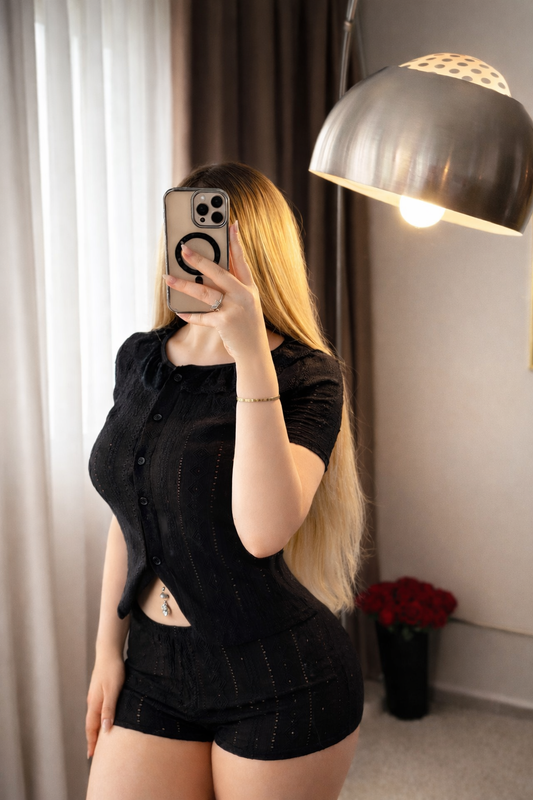 Ensemble 2 pièces short noir MALINA