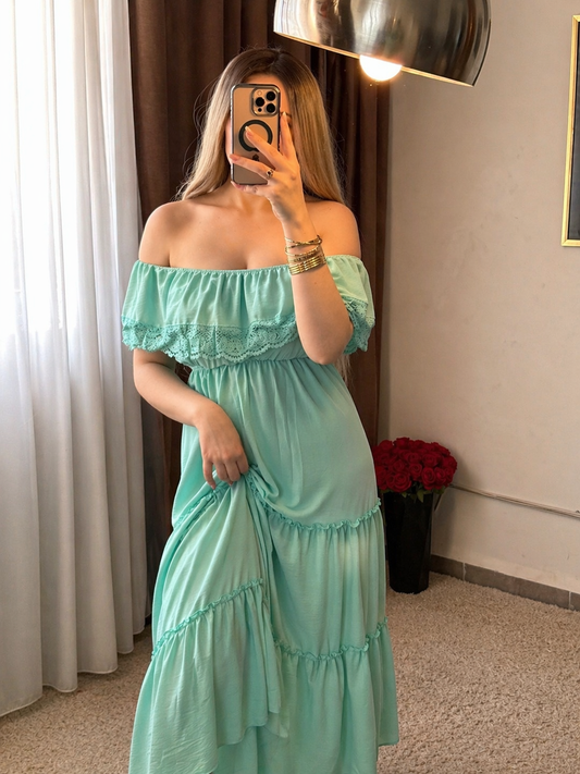 Robe long vert PALIN