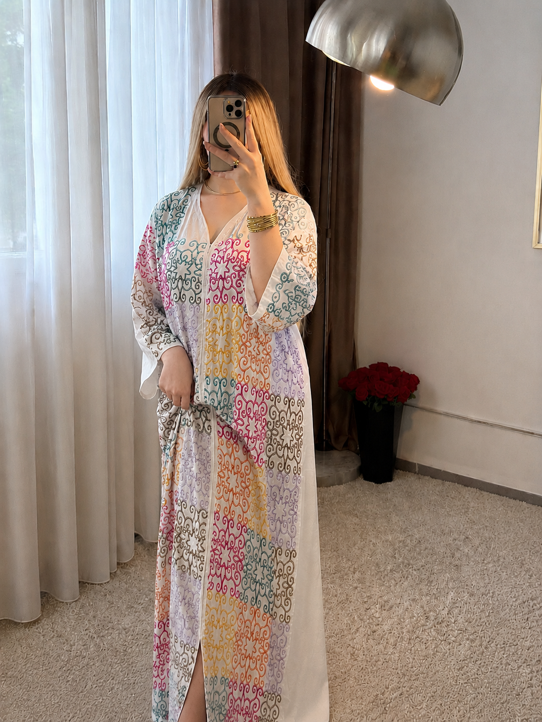 Robe à motifs blanc MASSA