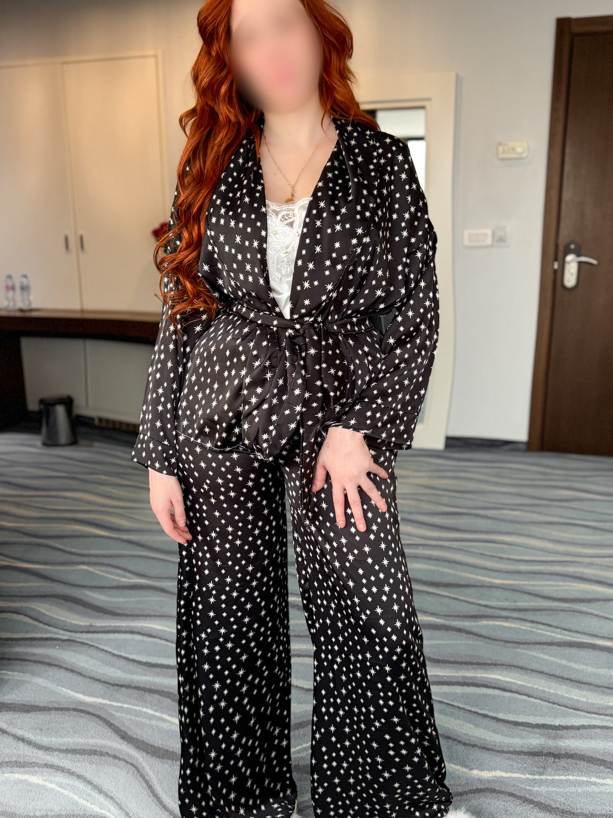 Ensemble 2 pièces motif STAR noir ELMAS